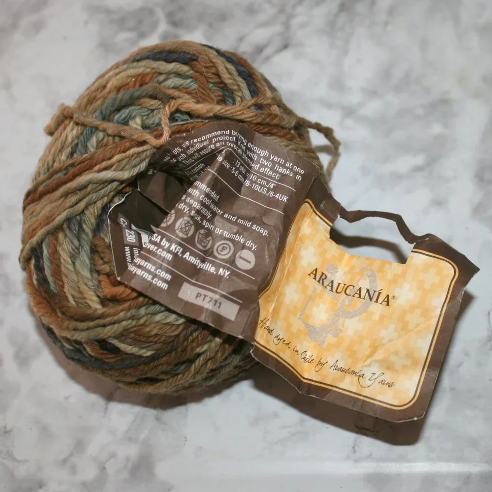 YARN #1393 - Araucania Hand Dyed Cotton Tweed Brown - 100 g